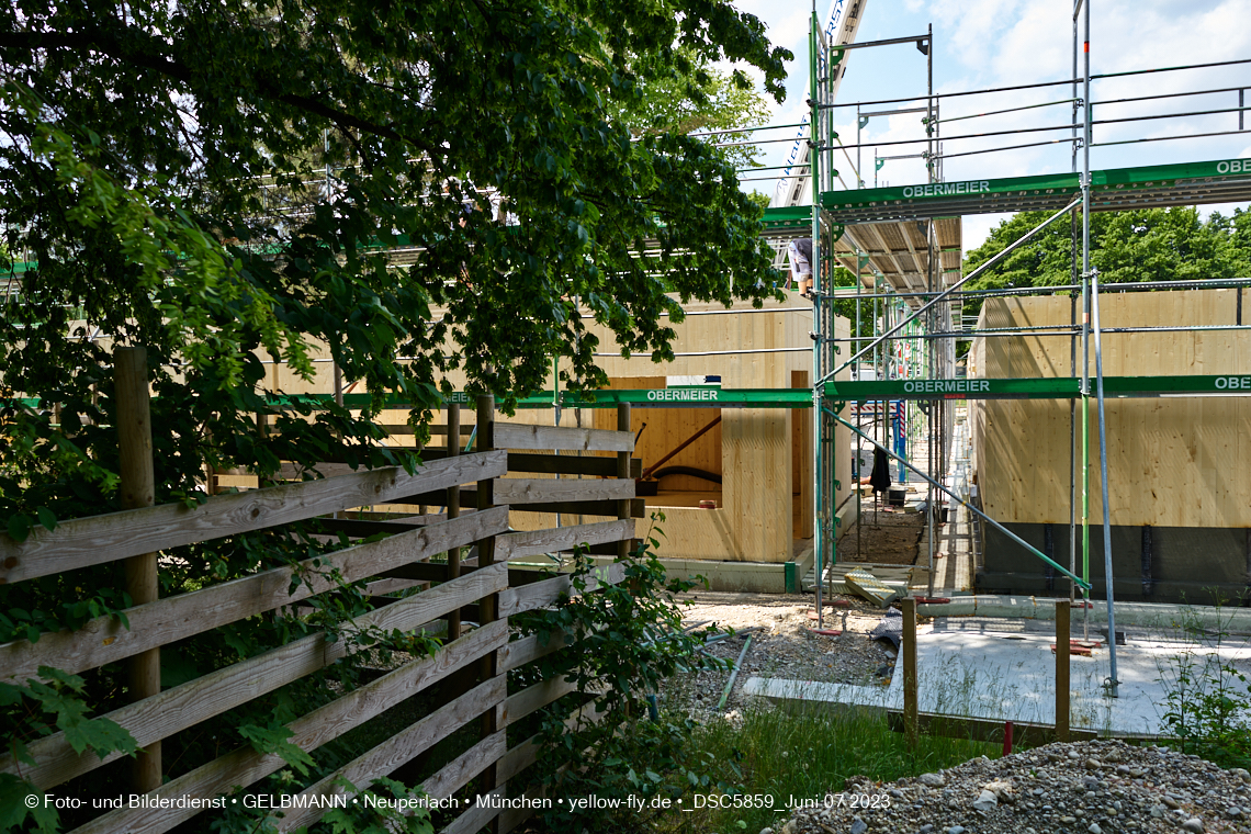 07.06.2023 - aktuelle Fotos von der »Baustelle zum Hort für Kinder« in Neuperlach in München